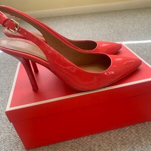 COACH Coral Lilly Patent Slingback Pump Heel Size 8